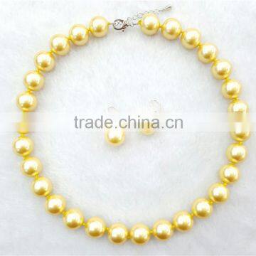 Fashion south sea shell pearl necklace gift set different color