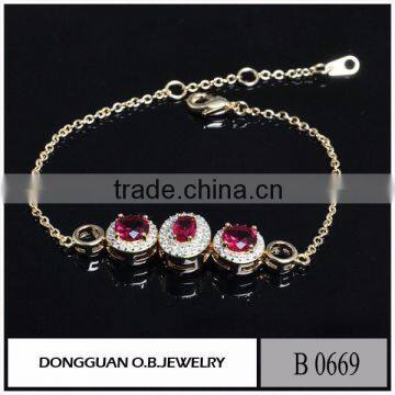 925 Silver jewelry Gold Plated Small Cross Chain Bracelet