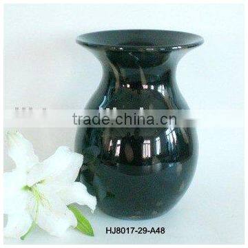 Tall Glass Vases in Black