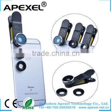 2016 newest gadgets mobile glass lens replacement clip camera cover one plus two selfie lens for iphone6/6s/plus/7