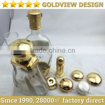 Die casting gold plated zamac metel liquor caps for wine packing,screw top bottle cap,Metal Liquor Caps,Zamac Liquor Caps