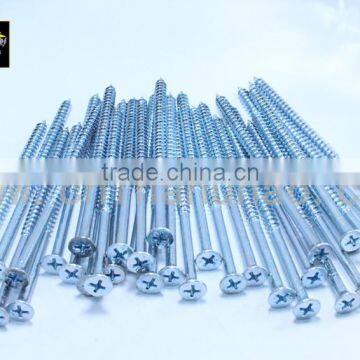 CSK Head White Zinc Plated Chipboard Screw Huhao Manufactured