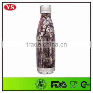 Eco-friendly 500 ml Orange Stainless Steel Starbucks Travel Bottle With Cap