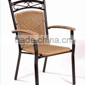 unique aluminium outdoor stacking Rattan Chair MB7010 ( Color molasses )