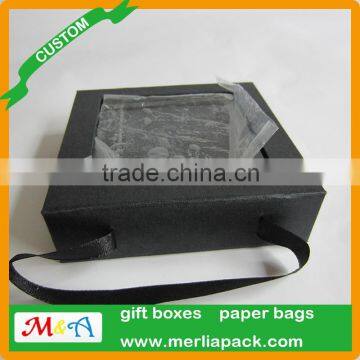 Fashion Jewelry Paper Boxes Earring Ring Pendant Clear Window Boxes Custom In China