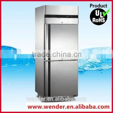 500L restaurant 2 doors commercial stainless steel deep freezer