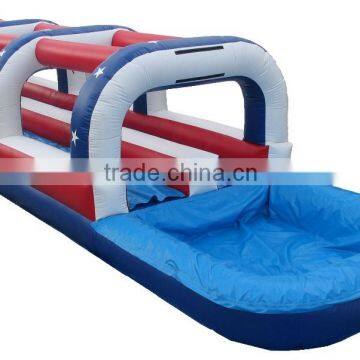 Big inflatable water slide with pool-slip and slide