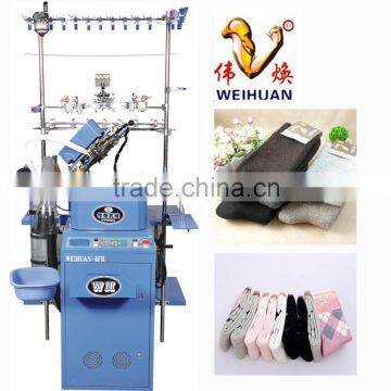 High stability full computerized terry and plain socks making machine