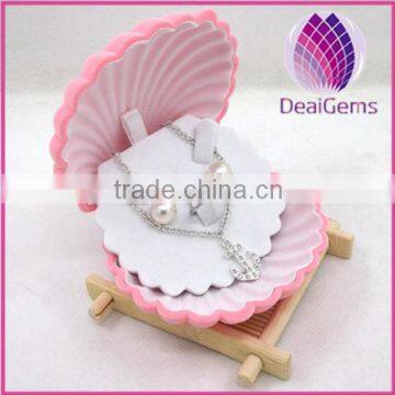 Velvet shell shape box shell ring box velvet packaging box ring box