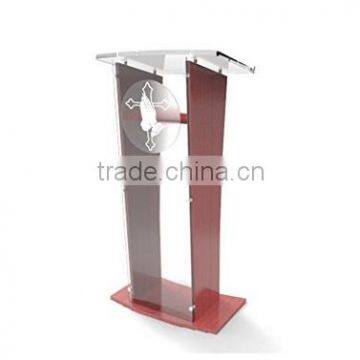 Fixture Displays Acrylic/Podium/Lectern/Pulpit/Plexiglass/Lucite/clear Wood Shelf Frame With Pray Hand decor