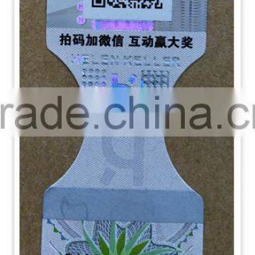 OEM self-adhesive logo custom security hologram Paper label laser sticker