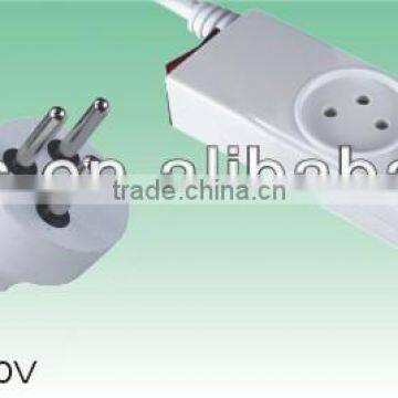 Israel power cord with 3way socket