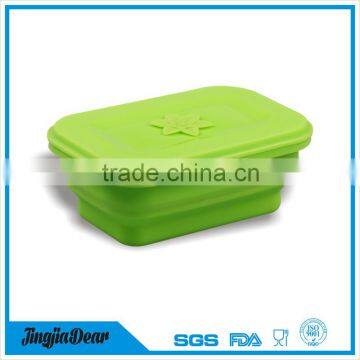 Heat insulated food grade microwave silicone lunch box food container