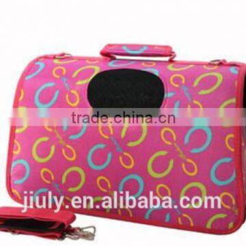 pink luxury lady shoudler cat travel carrier bag