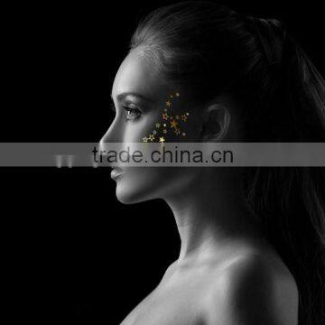 Long Lasting Sexy Metallic Temporary Tattoo Gold Foil Stickers photo-6