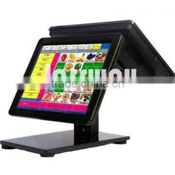 Windows XP double screen POS machine