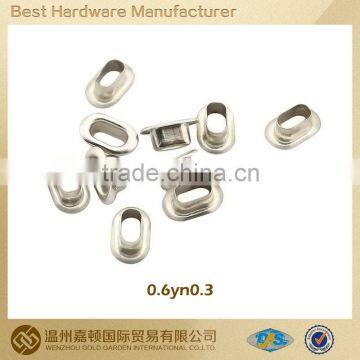 Good quality Oval metal Eyelet for Apparel Shoe bag/Inner.6mm* 3mm