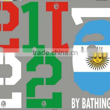 Custom Plasticol Transfer Printed Vinyl Sticker Low MOQ