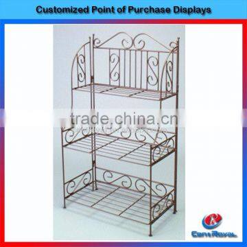 3-LayerS fashion design wrought iron flower shelf for clothes