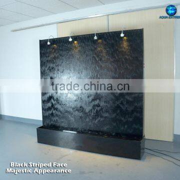 Black Striped Water wall. Majestic design with Customizes size