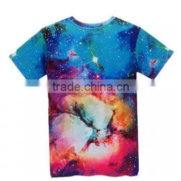 Custom Mens Womens 3D Galaxy Short Sleeve Round Tops Casual T-Shirt