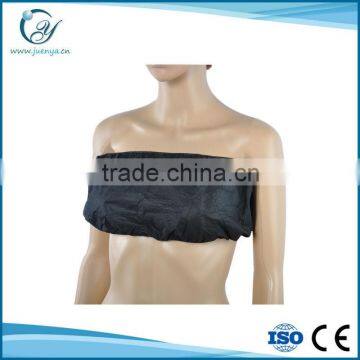 Black Nonwoven Ladies Disposable Bra for spa and sauna