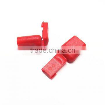 Fashion Red Plastic Stopper Drawstring Cord End For Garments
