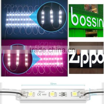 XQD Cheap $0.055 single color RGB led module 3 pcs led chips smd 5050 5054 led pixel module lights