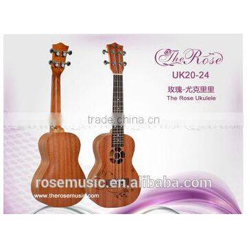 24 " lowest price carving sapele ukulele