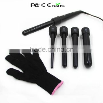 Hot sell high quality LCD display salon hair curler ,curling wand