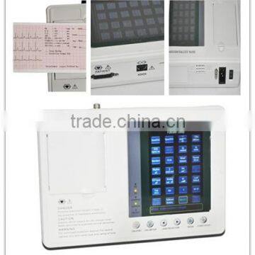 3-channel 12 lead color Screen ECG EKG machine Electrocardiograph EKG-903A3 with ECG Cable