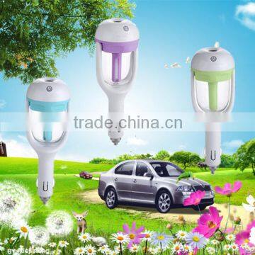 Electronic mini car air humidifier essential aroma oil diffuser humidifier with usb charger