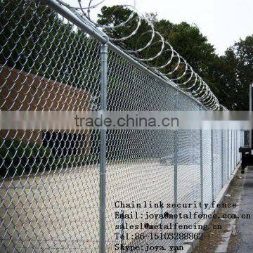 Y arm barbed wire chain link security fence