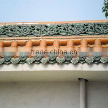 Clay glazed roof tiles for wall