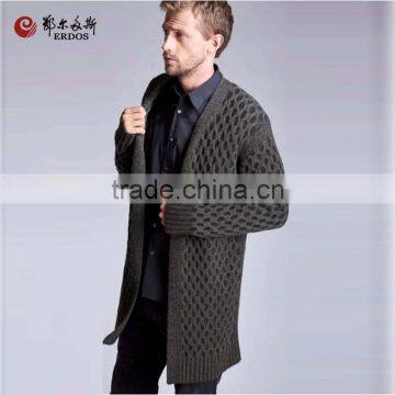 Erdos chunky knit cashmere wool coat for men