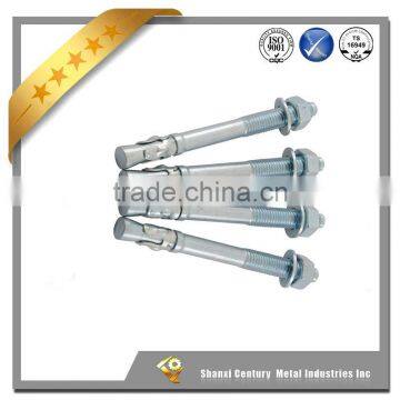 Hot galvanized sleeve anchor bolt with hex nut washer ,spring washer