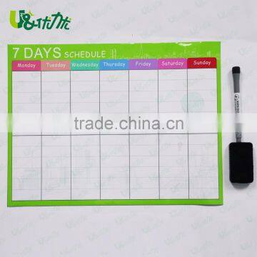 Daily Magnetic Calendar Printed White Board Planner for Refrigerator 17 inch x 11 inch