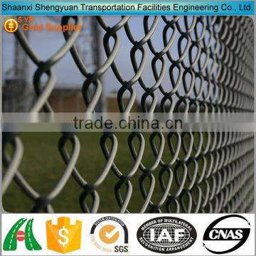 Black powder coated flexible chain link fencing