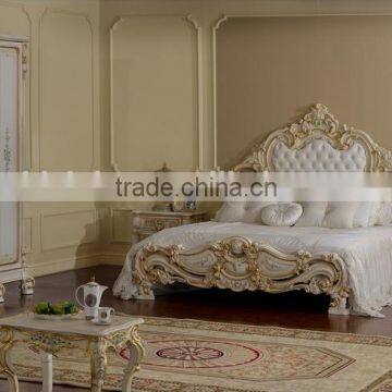 European Royal Four Doors Wardrobe With Mirrors, Elegant Hand Painting Bedroom Wardrobe photo-2