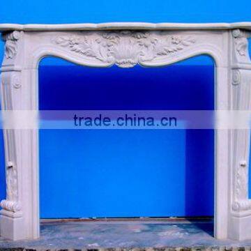 Customized Size Hand Carved Marble Fireplace photo-3