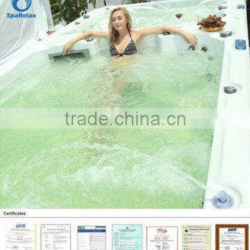 High quality Swimming Spa Pools Swim Pools with LED light and Pop-Up TV