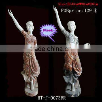 Marble Beautiful Dancing Girl Statue In Stock