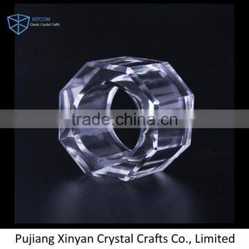 Factory supplier newest clear crystal decorative napkin ring for wedding