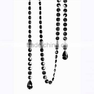 black crystal garland with tear drops