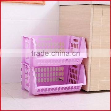 Plastic Stacking Stackers Storage Baskets Veg Rack 2 Tier Vegetable photo-5