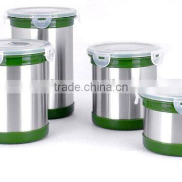 stainless steel storage canister/stainless steel spice jar/stainless steel vacuum canister/stainless steel vacuum container