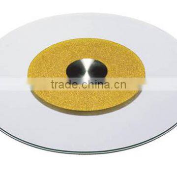 Tempered glass table top lazy susan dining turntable