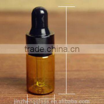straight side brown 3ml Glass Eye Droppers Black Bulb Glass Droppers for Use with Glass Bottles. Screw Top