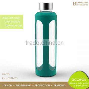 Custom Heat Resistant Glass Sport Drinking Bottle photo-2