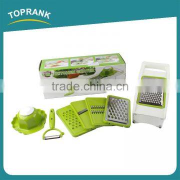 Toprank As Seen On TV 5 In 1 Stainless Steel Mini Vegetable Slicer Vegetable Fruit Food Chopper Julienne Vegetable Slicer